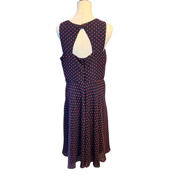 Eva Franco Maryanne - Navy and Red Polka Dot Midi Dress - Picture 5 of 11